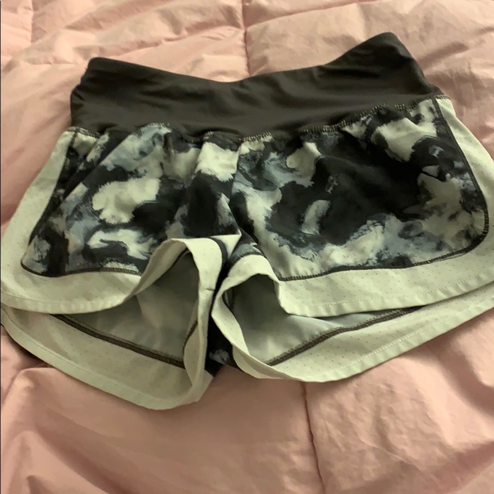 Dark gray and white tye dye high waisted athletic